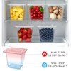 Xosjska Plastic Food Pan with Lids 1/6 Size Stackable Food
