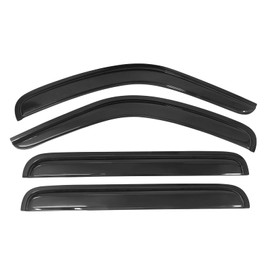 Window Visor Compatible with 2008-2014 Jeep Liberty 4Dr, Window Visor Smoke Slim Style Sun Guard 4PC by IKON MOTORSPORTS, 2009 2010 2011 2012 2013