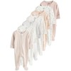 NEXT Pack of 4 Baby Rompers Two Way Zip, neutral,