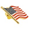 United States Waving American Flag Stars and Stripes Lapel Pin