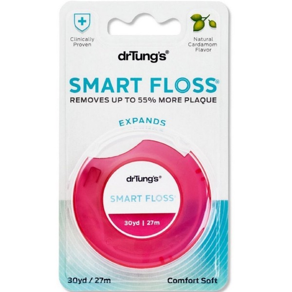 Dr. Tung's Smart Floss, 30 yds, Natural Cardamom Flavor 1 ea Colors May Vary (Pack of 5)