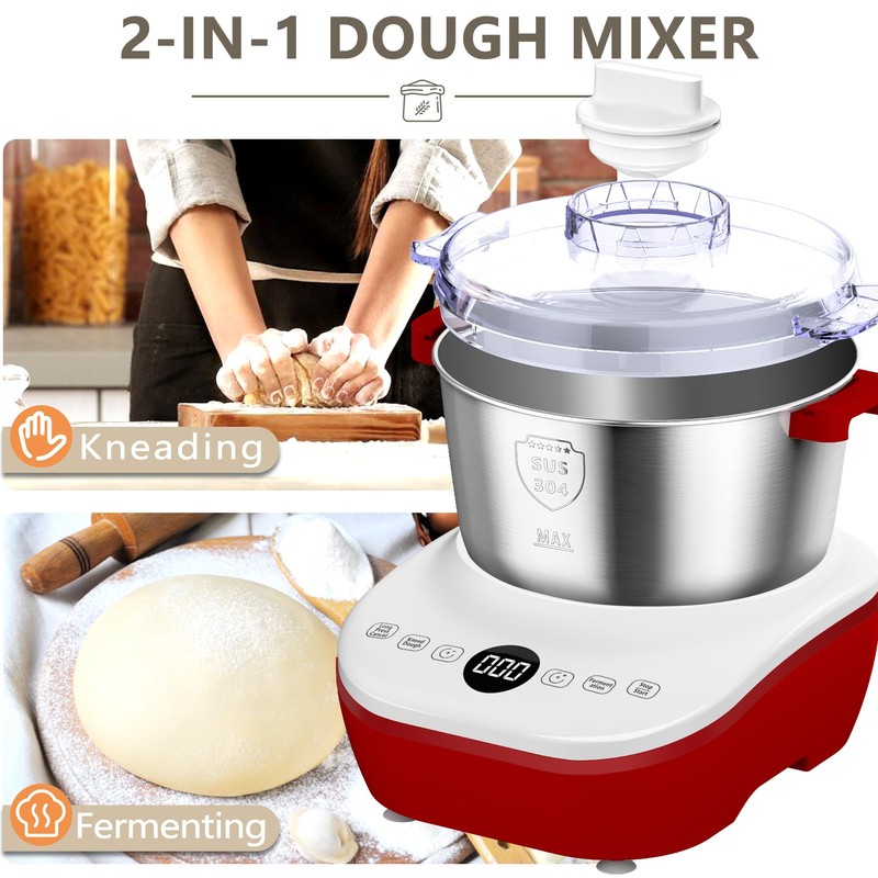 AIZIYO DoughChief, 5.3QT Dough Mixer, Dough Maker with Ferment Function,