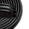 SILIENTWERK 40 Feet Self-Adhesive Rubber Weather Stripping Fits Big Gaps,