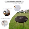 Viiamacki Round Spandex 60 Inch Fitted Tablecloth, Elastic Picnic Folding