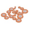 25Pcs Saxophone Pads Brown Sheepskin Sound Hole Resonator Gasket Wind