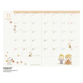 2026 Planner A6 Monthly Peanuts Diary/Dance