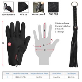 Tomedeks Equestrian Gloves (Waterproof Quad Black) + Black Tassel Whip Horse Riding Gloves Lightweight, Breathable, Grippy Non Slip Material Comfort Mesh Back - Touchscreen Gloves
