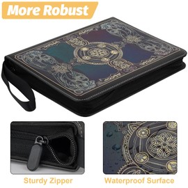 Card Binder for MTG Cards, Premium 9 Pocket Card Binder for Trading Cards, 720 Double Sided Pocket Collector Card Album for Standard Cards,Card Collection Folder for YGO/PTCG/Game Cards (Black Purple)