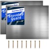 Pelopy 24 by 36 Inch Reversible Stainless Steel Backsplash Metal