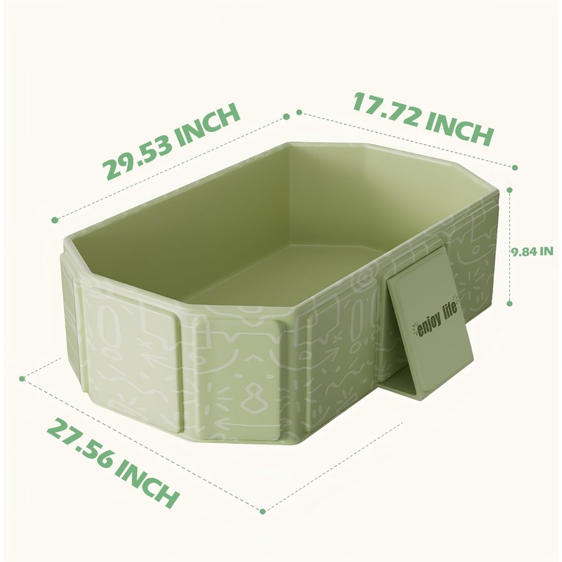 IcyByte Baby Foldable Kids Bathtub for Infants to Toddler with