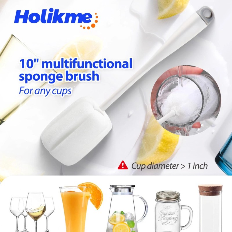 Holikme Bottle Brush Tube Cleaning Lab Set with Long Handle,