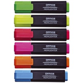 OFFICER PRODUCTS OFFICER PRODUCTS PRODUCTS Textmarker Leuchtend 6er Pack Farbe: Gelb, Oragne, Rosa, Grün, Rot, Blau/Highlighter Textliner Die Ungiftige Tinte, Keilspitze Leuchtfarben Hohe Qualität/ Strichstärke 1-5mm 17055219-99