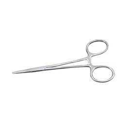Motanar Professional Stainless Steel Pets Dogs Cats Hemostat Forceps Scissors Ear Hair Clamp Pulling Shears Plier Pet Dog Trimmer Accessories Straight Silver