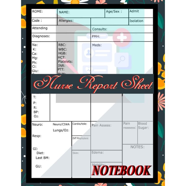 Nurse Rport sheet Notebook: Nurse Aassessment forms Nursing Report Made