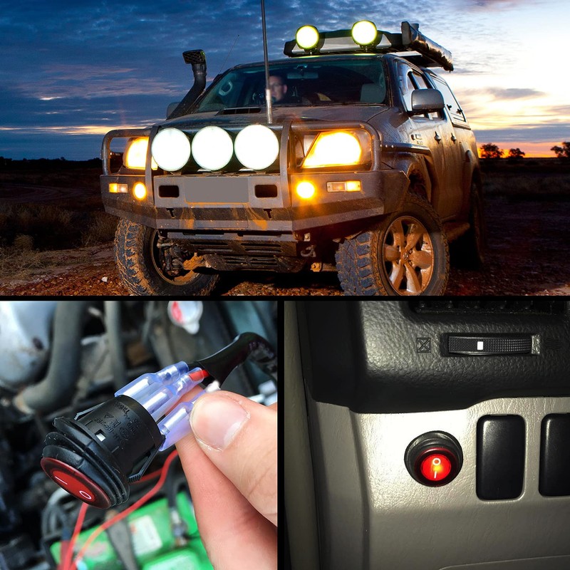 Nilight Led Light Bar Wiring Harness Kit 16AWG 12V On