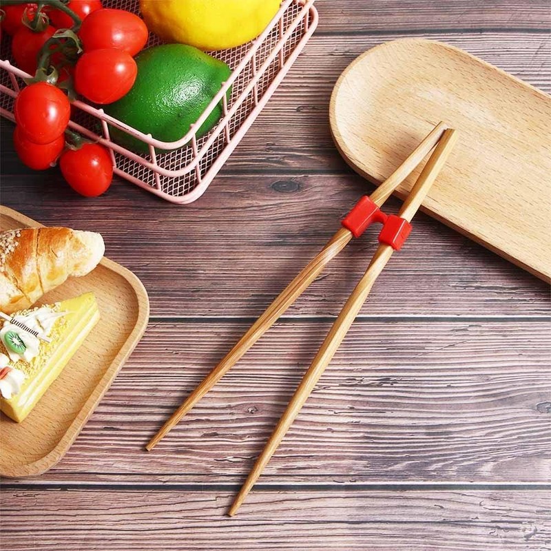 5Pcs Black Reusable Chopstick Helpers Training Chopsticks Hinges Connector Training