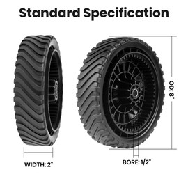 634-05039 Lawn Mower Wheels Fit for Troy-Bilt MTD Craftsman Cub Cadet Lawn Mower, Replaces 634-06986, 703386, 634-0244, 734-04475, 2 Pack