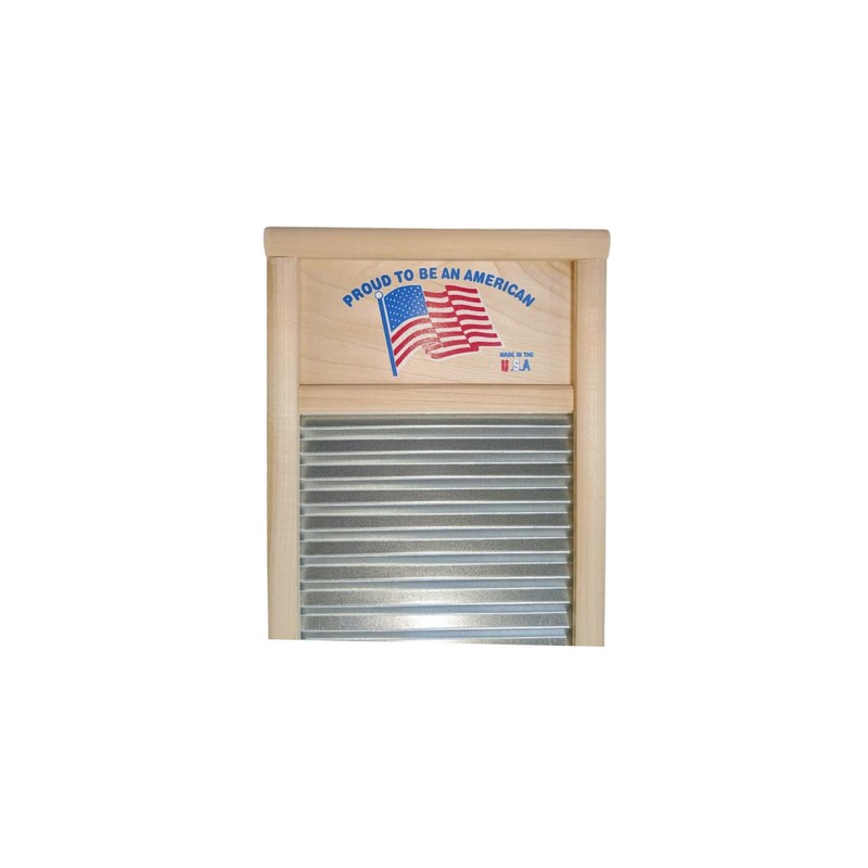 Proud to Be an American Galvanized Washboard (Pail Size 8½"