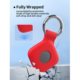 Case for Ajblg Air Tags - Superior Silicone Build, Shockproof & Anti - Slip.Protects Against Scratches. Precise Cutouts Ensure Full Functionality.Black+Blue+White+Red.