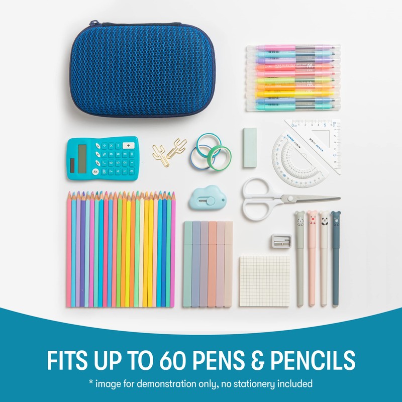 ZIPIT Mesh Pencil Case/Large Pencil Case for School and Office/Case