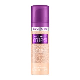 Covergirl Simply Ageless Skin Perfector Essence Foundation, 20 Light, Tinted Skincare Makeup Hybrid, Sheer Tint, Radiant Finish, Glowy Finish, Vegan Formula, 1.0oz