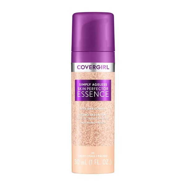 Covergirl Simply Ageless Skin Perfector Essence Foundation, 20 Light, Tinted