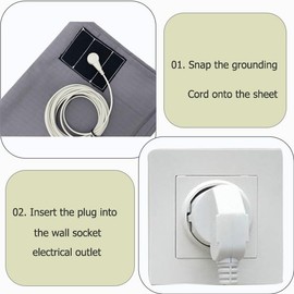 RIQINXIN Conductive Grounding Pillowcase Silver Grounding Mat For Better Sleep Reduce Stress Fits King Size 20x36in 1Pcs Grey