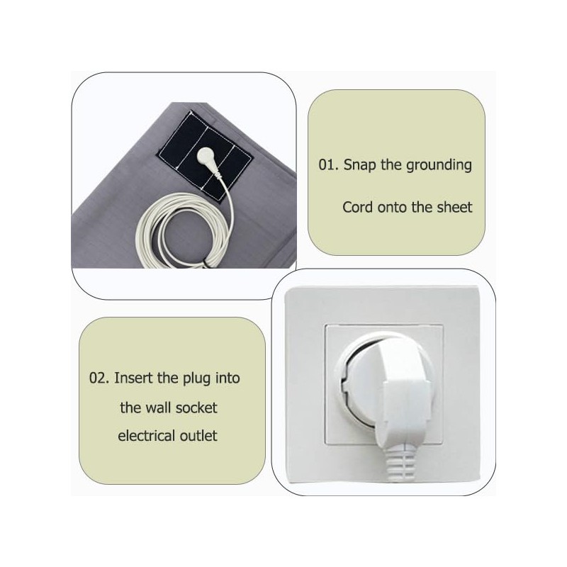 RIQINXIN Conductive Grounding Pillowcase Silver Grounding Mat For Better Sleep