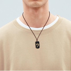 COAI Tag Dragon Pendant Black Obsidian Necklace for Men Women