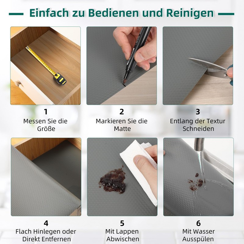 HAUSPROFI Antibacterial Fridge Mat, 30 x 600 cm, Premium EVA