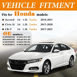 XLNTAPS Upgraded 6 Holes Fuel Injectors Fit for Honda: Accord/Civic/FIT/CR-V, L4 1.5L Gas 2016-2021, OEM # 160105PA305 (4 Pcs)