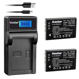 Kastar Battery (X2) & Slim LCD Charger for URC 11N09T NC0910 RLI-007-1 MX-810 MX-880 MX-890 MX-950 MX-980 Universal Remote Controls