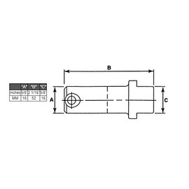 Fork Pin Kit Class III Forklift Part 5/8 X 2 1/16 X 5/8 CLARK YALE HYSTER KOMATSU