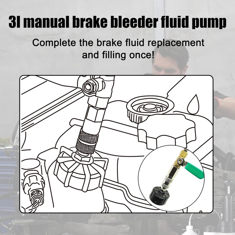 SGT 3L Brake Bleeder Kit，Manual Brake Bleeder Fluid Pump with
