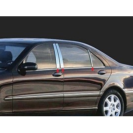 Upgrade Your Auto 6pc. Chrome Pillar Trim Covers for Mercedes S550 2007-2011