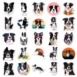 50 Pcs Border Collie Vinyl Stickers,Border Collie Graffiti Stickers,Vinyl Waterproof Sticker for Kids Teens Girls,for Phone Laptop Bottles Skateboard Computer Phone Luggage Guitar Gifts Sticker