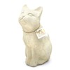 Bird Watching CAT: Solid Durable Stone. Distressed Weathered Worn Detail.