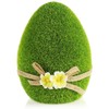 Com-Four® Decorative figures, green ceramic Easter figures, with moss like