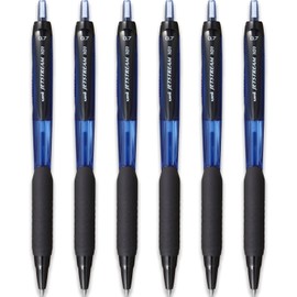 uni-ball Jetstream SXN-101-7N Retractable Rollerball Pen - 0.7mm Tip - Blue Ink (Pack of 6)
