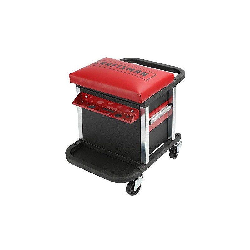 Garage Glider Rolling Tool Chest Seat(Tools Not Included)