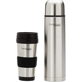 THERMOcafe by Thermos Combo Pack - 1L Stainless Steel Flask and 420ml Tumbler, 2555C6AUS