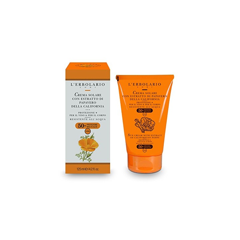 L'Erbolario Sonnencreme - mit Mohnextrakt LSF50+ , 1er Pack (1