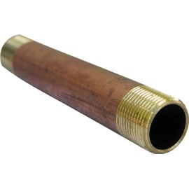 LASCO 17-9501 3/4-Inch by 6-Inch Red Brass Pipe Nipple