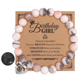 YELUWA I Love You 100 Language Bracelet for Birthday Girl, Happy Birthday Bracelet Sweet 13th 16th 18th Birthday Gift for Girl 5-7 8-10 10-12 6-8 12-14 Year Old Girl, Gifts for Teen Teenage Girls Her