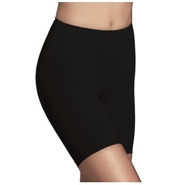 Body Wrap Women's Mid-Rise Long-Leg Panty Shapewear, Black, Small Lite