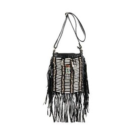 Black Boho Bag | Real Leather | Fringe Purse | Bohemian Bags | Hobo Tote Handbag