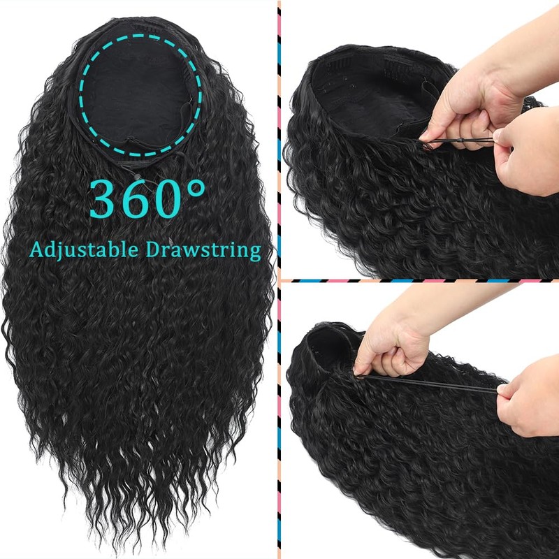 MARYLING Deep Water Wave Half Wig 3 In 1 Wear