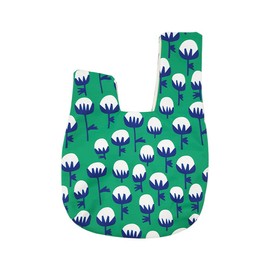 BAR Stylish Cotton Japanese Pattern Wrist Bag Sleeve Knot Pouch Portable Canvas Tote Purse for Female, Women (Green Cotton)