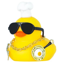 Jyeennar Jeeps Ducks for Ducking, Car Dashboard Decorations Rubber Ducks, Chef Duck Rubber Ducky for Car Ornament Funny Duck with Hat, Sunglasses, Necklace, Spatula and Pot