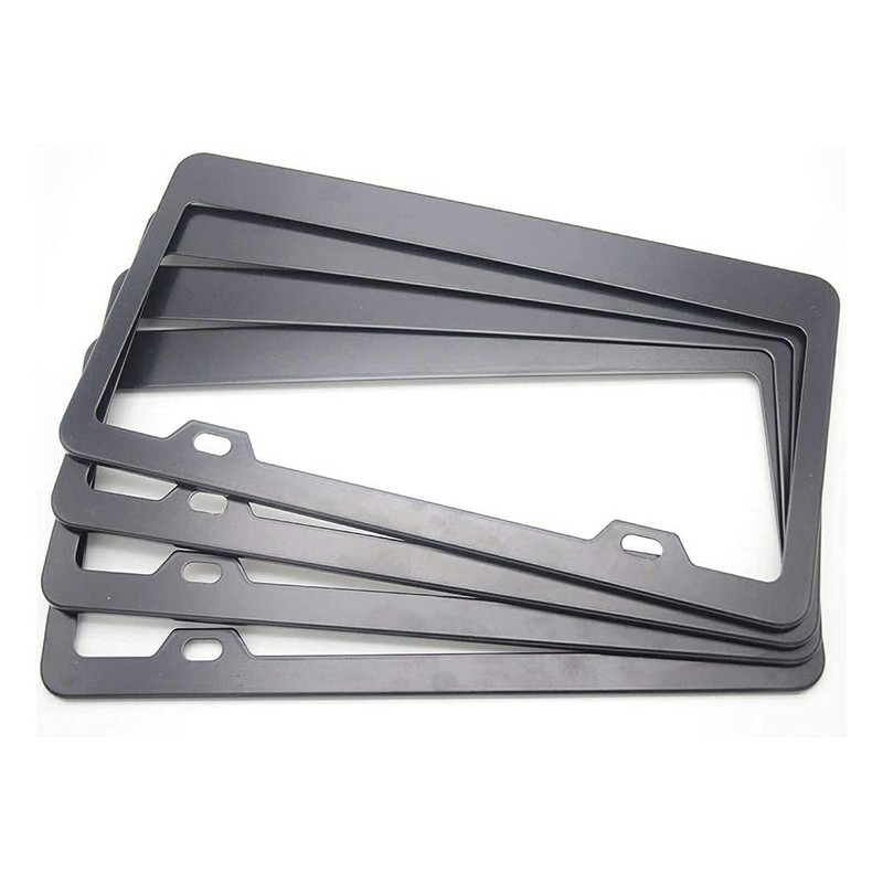 2 Pieces Porta Placas para Auto Acero Inoxidable Marco Universal